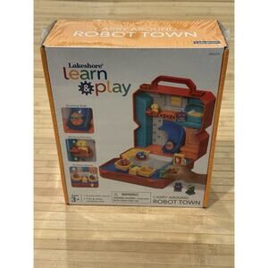 Carry Around Robot Town Lakeshore Includes 7 Robots Educational New Sealed